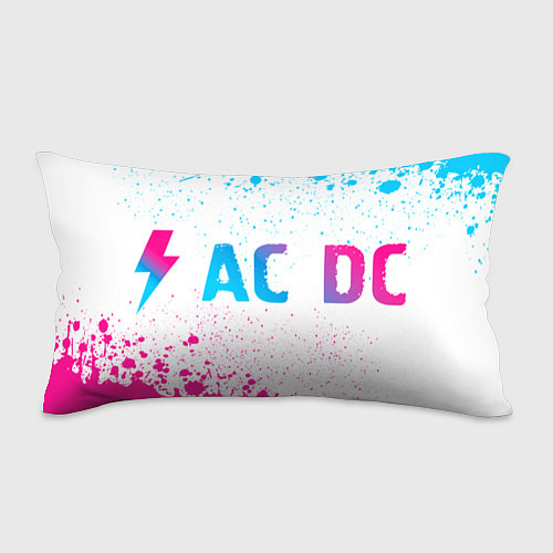 Подушка-антистресс AC DC neon gradient style: надпись и символ / 3D-принт – фото 1