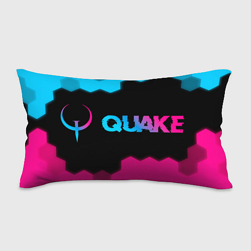 Подушка-антистресс Quake - neon gradient: надпись и символ / 3D-принт – фото 1