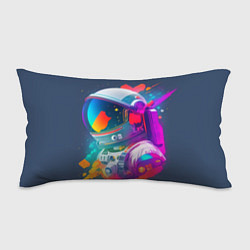Подушка-антистресс Космонавт - акварельные мазки, цвет: 3D-принт