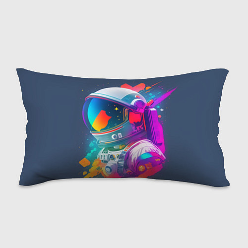 Подушка-антистресс Космонавт - акварельные мазки / 3D-принт – фото 1