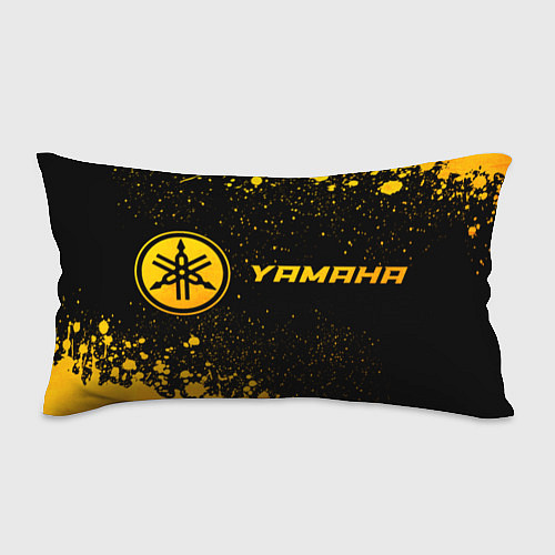 Подушка-антистресс Yamaha - gold gradient: надпись и символ / 3D-принт – фото 1