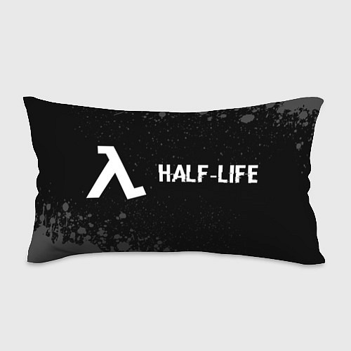 Подушка-антистресс Half-Life glitch на темном фоне: надпись и символ / 3D-принт – фото 1