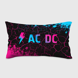 Подушка-антистресс AC DC - neon gradient: надпись и символ