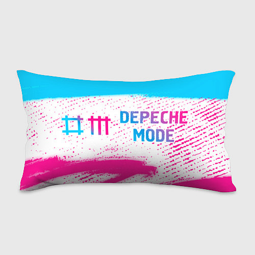 Подушка-антистресс Depeche Mode neon gradient style: надпись и символ / 3D-принт – фото 1