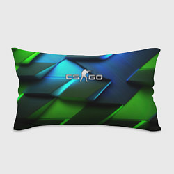 Подушка-антистресс CS GO green blue abstract