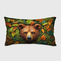Подушка-антистресс Медведь в листьях, цвет: 3D-принт
