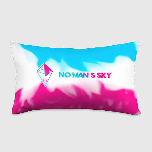 Подушка-антистресс No Mans Sky neon gradient style: надпись и символ / 3D-принт – фото 1