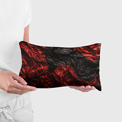 Подушка-антистресс Black red texture, цвет: 3D-принт — фото 2