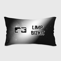 Подушка-антистресс Limp Bizkit glitch на светлом фоне: надпись и симв