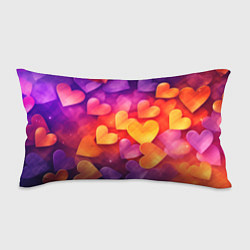 Подушка-антистресс Разноцветные сердечки, цвет: 3D-принт