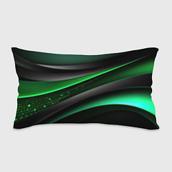 Подушка-антистресс Black green line, цвет: 3D-принт