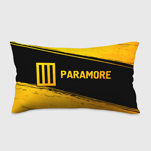 Подушка-антистресс Paramore - gold gradient: надпись и символ / 3D-принт – фото 1