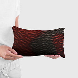 Подушка-антистресс Красно черная волнистая текстура, цвет: 3D-принт — фото 2
