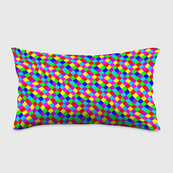 Подушка-антистресс Разноцветные искривленные маленькие квадраты, цвет: 3D-принт