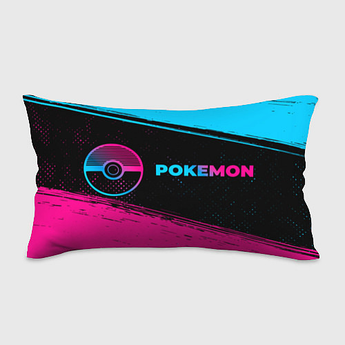 Подушка-антистресс Pokemon - neon gradient: надпись и символ / 3D-принт – фото 1