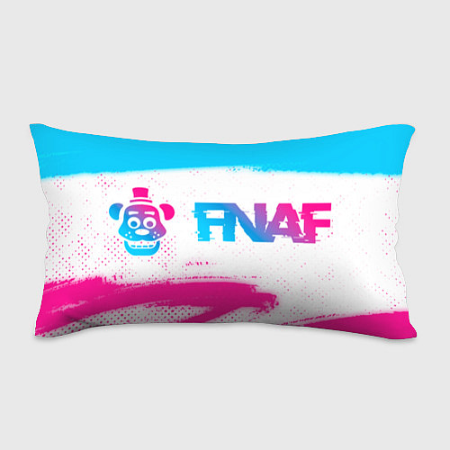 Подушка-антистресс FNAF neon gradient style: надпись и символ / 3D-принт – фото 1