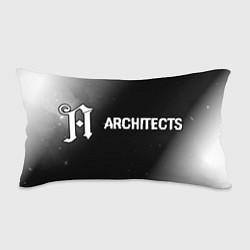 Подушка-антистресс Architects glitch на темном фоне: надпись и символ