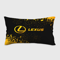 Подушка-антистресс Lexus - gold gradient: надпись и символ, цвет: 3D-принт