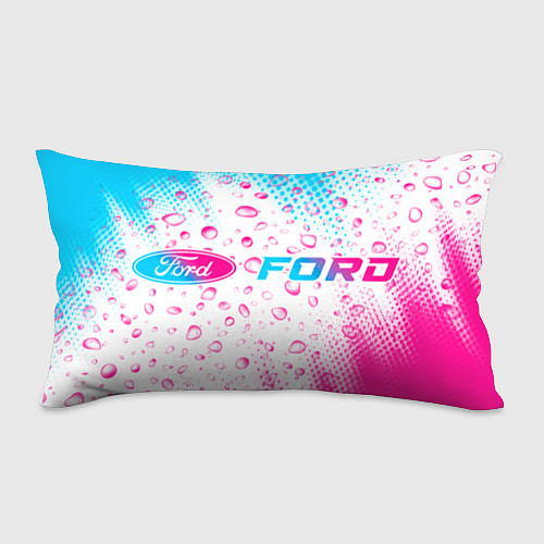 Подушка-антистресс Ford neon gradient style: надпись и символ / 3D-принт – фото 1