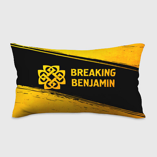 Подушка-антистресс Breaking Benjamin - gold gradient: надпись и симво / 3D-принт – фото 1