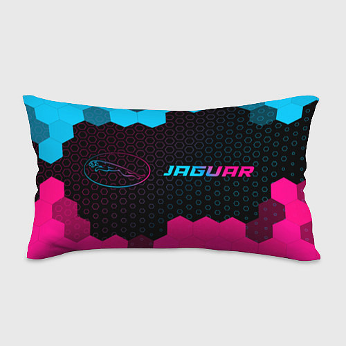 Подушка-антистресс Jaguar - neon gradient: надпись и символ / 3D-принт – фото 1