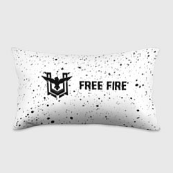 Подушка-антистресс Free Fire glitch на светлом фоне: надпись и символ, цвет: 3D-принт