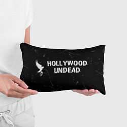 Подушка-антистресс Hollywood Undead glitch на темном фоне: надпись и, цвет: 3D-принт — фото 2