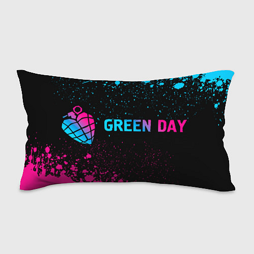Подушка-антистресс Green Day - neon gradient: надпись и символ / 3D-принт – фото 1