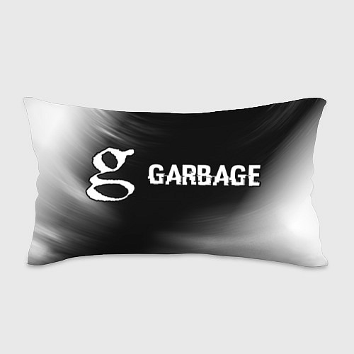 Подушка-антистресс Garbage glitch на темном фоне: надпись и символ / 3D-принт – фото 1