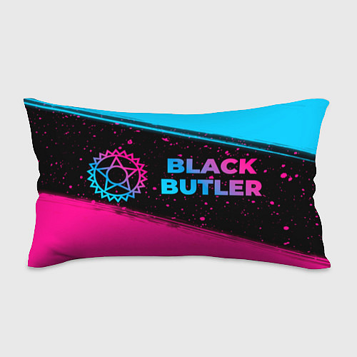 Подушка-антистресс Black Butler - neon gradient: надпись и символ / 3D-принт – фото 1