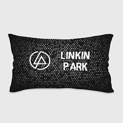 Подушка-антистресс Linkin Park glitch на темном фоне: надпись и симво