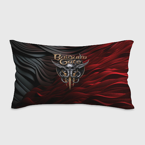 Подушка-антистресс Baldurs Gate 3 logo dark red black / 3D-принт – фото 1