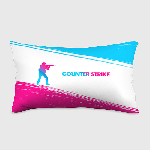 Подушка-антистресс Counter Strike neon gradient style: надпись и симв / 3D-принт – фото 1