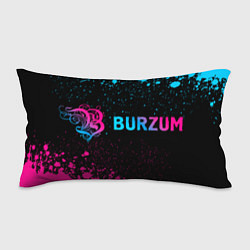 Подушка-антистресс Burzum - neon gradient: надпись и символ, цвет: 3D-принт