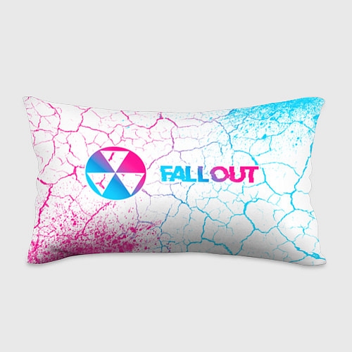 Подушка-антистресс Fallout neon gradient style: надпись и символ / 3D-принт – фото 1