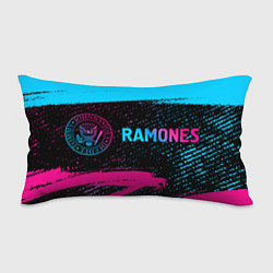 Подушка-антистресс Ramones - neon gradient: надпись и символ