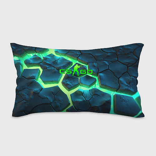 Подушка-антистресс CS GO green texture logo / 3D-принт – фото 1