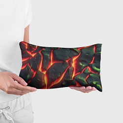 Подушка-антистресс Красные плиты с лавой, цвет: 3D-принт — фото 2