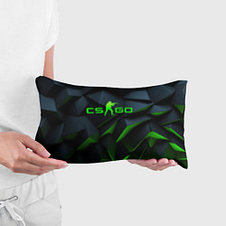 Подушка-антистресс CSGO green texture logo, цвет: 3D-принт — фото 2