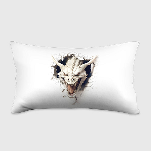 Подушка-антистресс Белый дракон выглядывает из стены / 3D-принт – фото 1