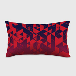 Подушка-антистресс Сине-красный геометрия градиент, цвет: 3D-принт