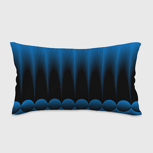 Подушка-антистресс Сине-черный градиент в полоску / 3D-принт – фото 1