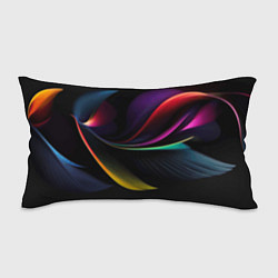 Подушка-антистресс Ночная абстракция из разноцветных лучей, цвет: 3D-принт