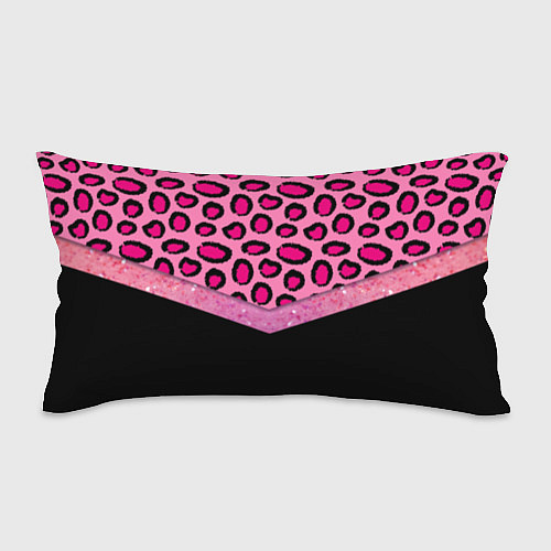 Подушка-антистресс Розовый леопард и блестки принт / 3D-принт – фото 1