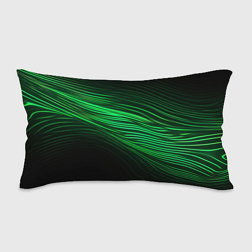 Подушка-антистресс Green neon lines / 3D-принт – фото 1