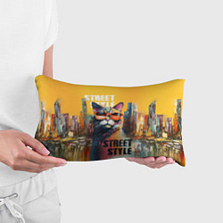 Подушка-антистресс Кот в городе - street style, цвет: 3D-принт — фото 2
