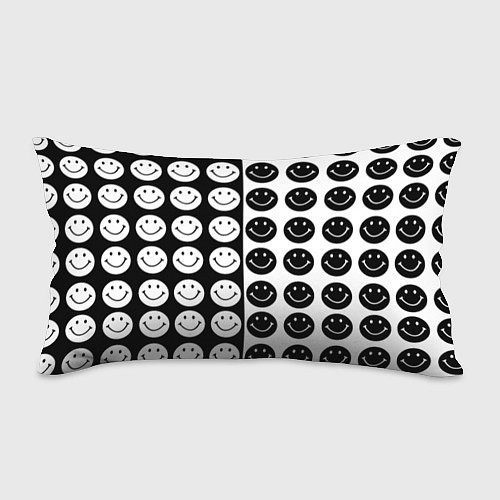 Подушка-антистресс Smiley black and white / 3D-принт – фото 1