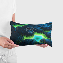 Подушка-антистресс Starfield blue green logo, цвет: 3D-принт — фото 2
