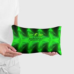 Подушка-антистресс Counter strike 2 green logo, цвет: 3D-принт — фото 2
