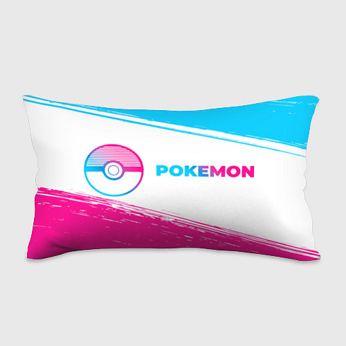 Подушка-антистресс Pokemon neon gradient style: надпись и символ / 3D-принт – фото 1